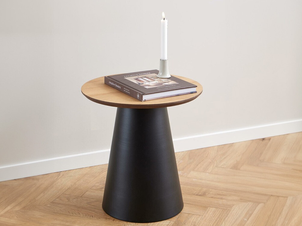 Šoninis staliukas Norsica 950 (Juoda + Ąžuolas)