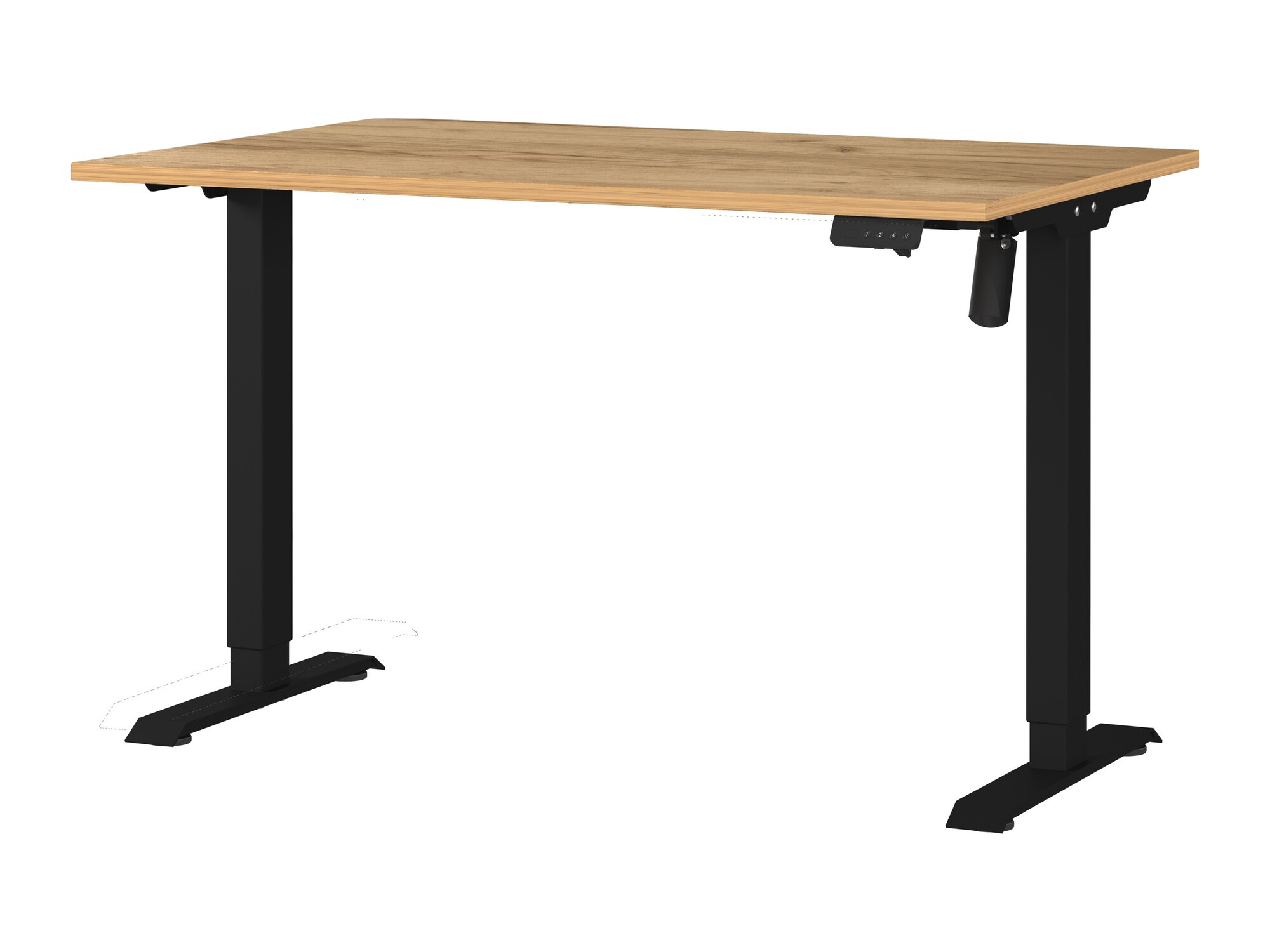 Reguliuojamo aukščio darbo stalas Lartesi 115 (Navarra ąžuolas + Juoda)