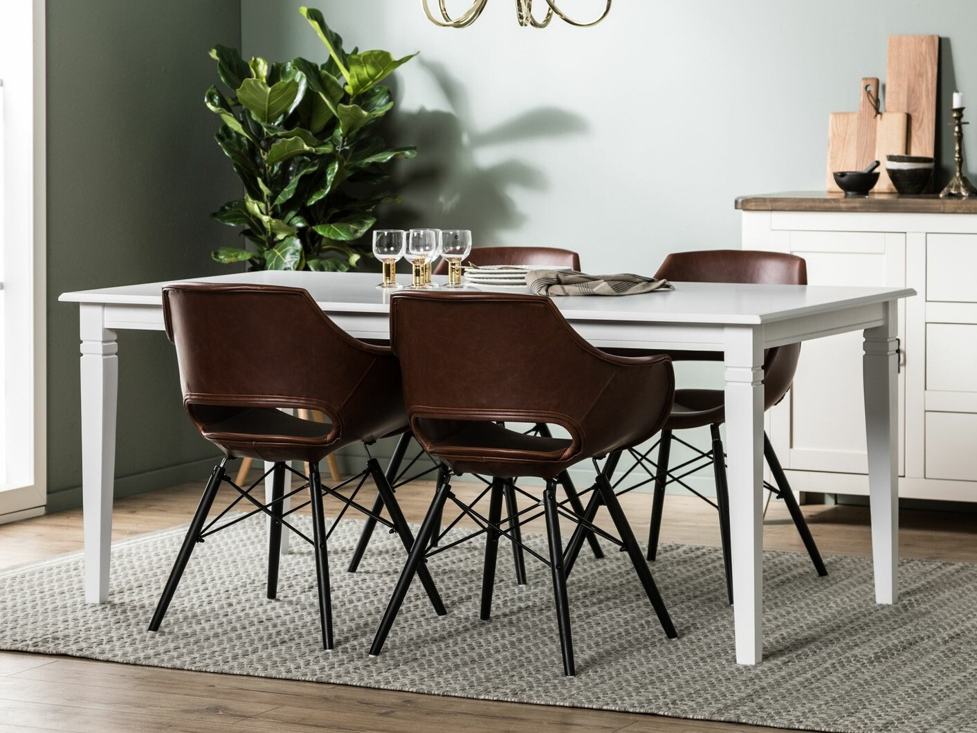 Valgomojo komplektas Scandinavian Choice 771 (Ruda + Juoda)