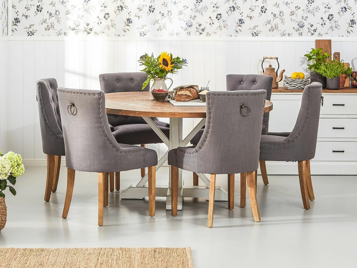 Valgomojo komplektas Bloomington 196 (Pilka)