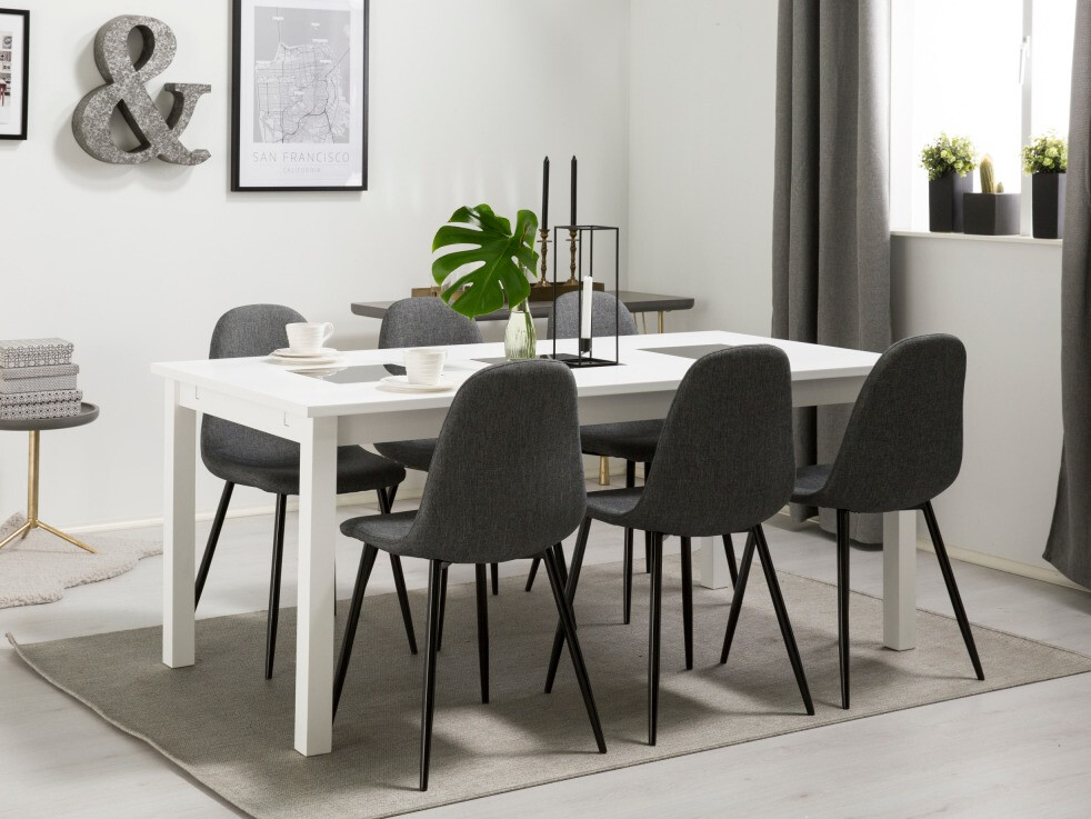 Valgomojo komplektas Scandinavian Choice 595 (Pilka + Juoda)