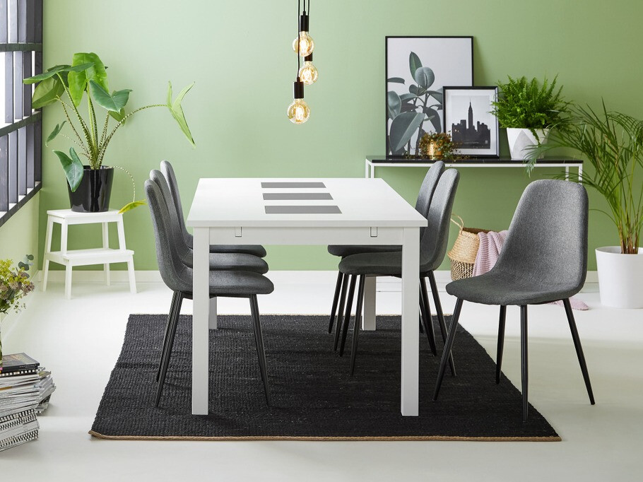 Valgomojo komplektas Scandinavian Choice 595 (Pilka + Juoda)