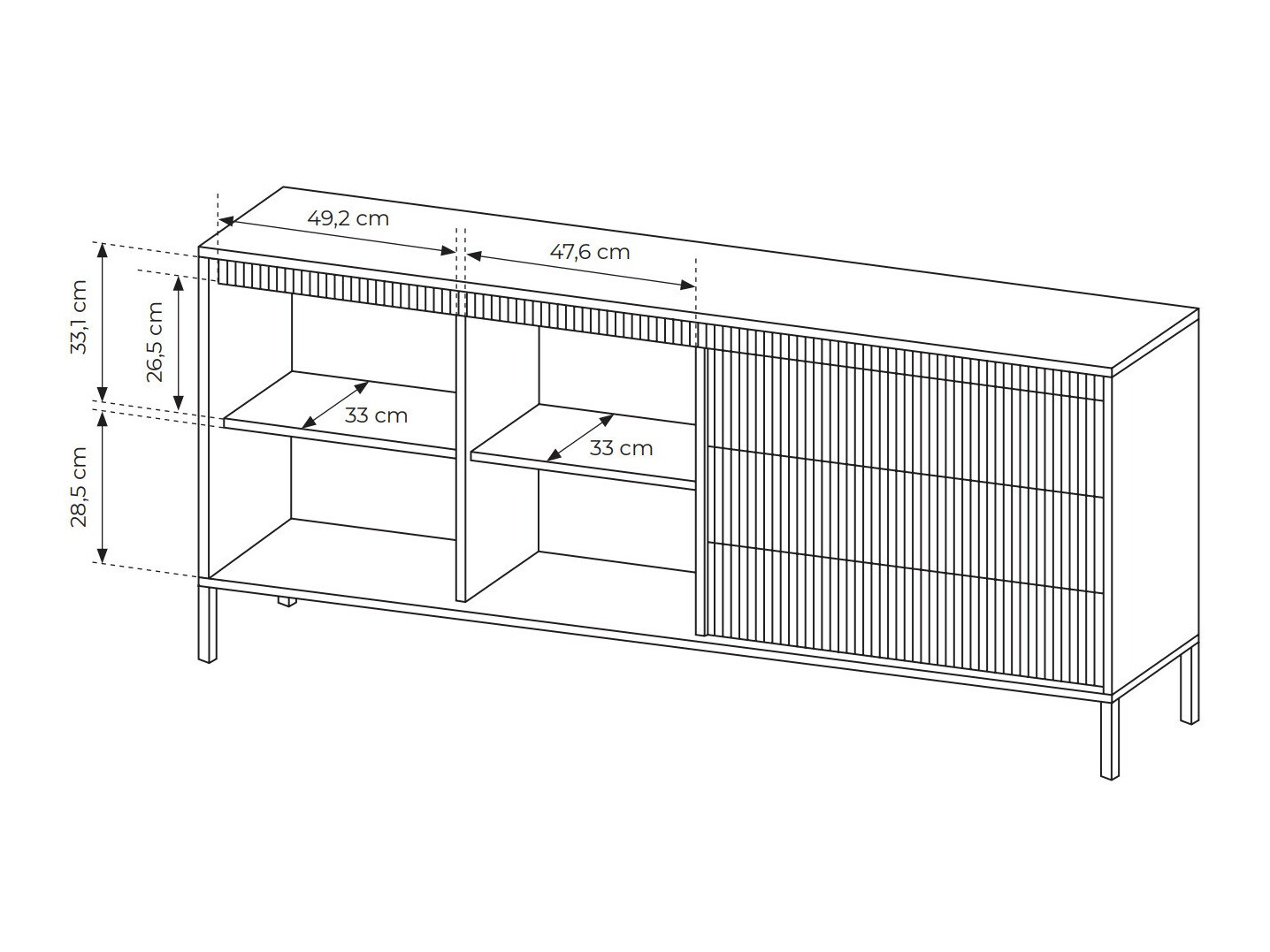 Komoda Romfele 102 (Juoda)