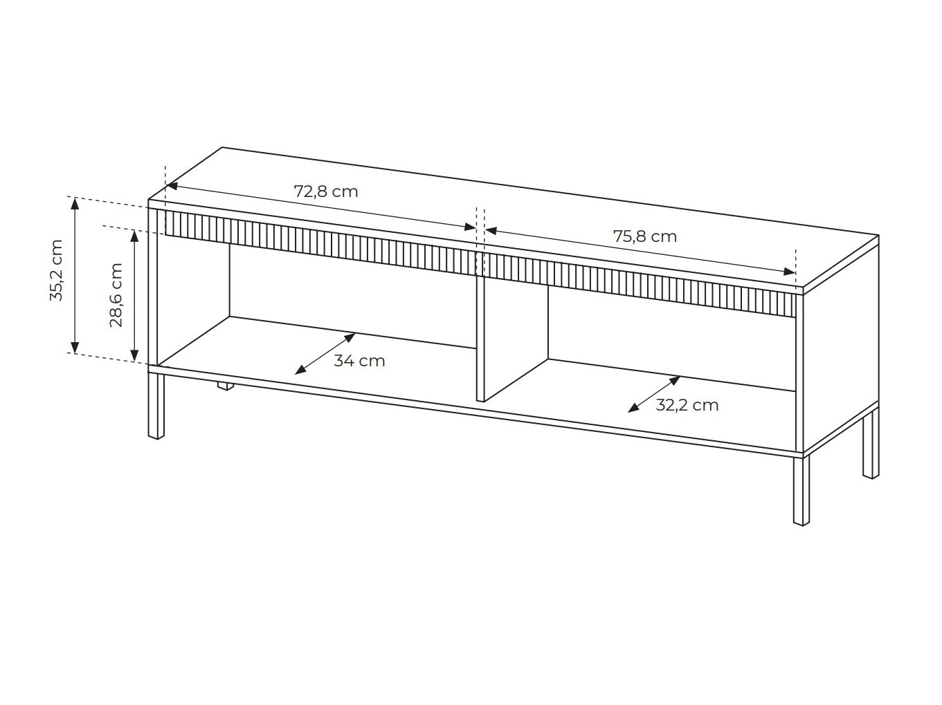 TV staliukas Romfele 103 (Smėlinė)