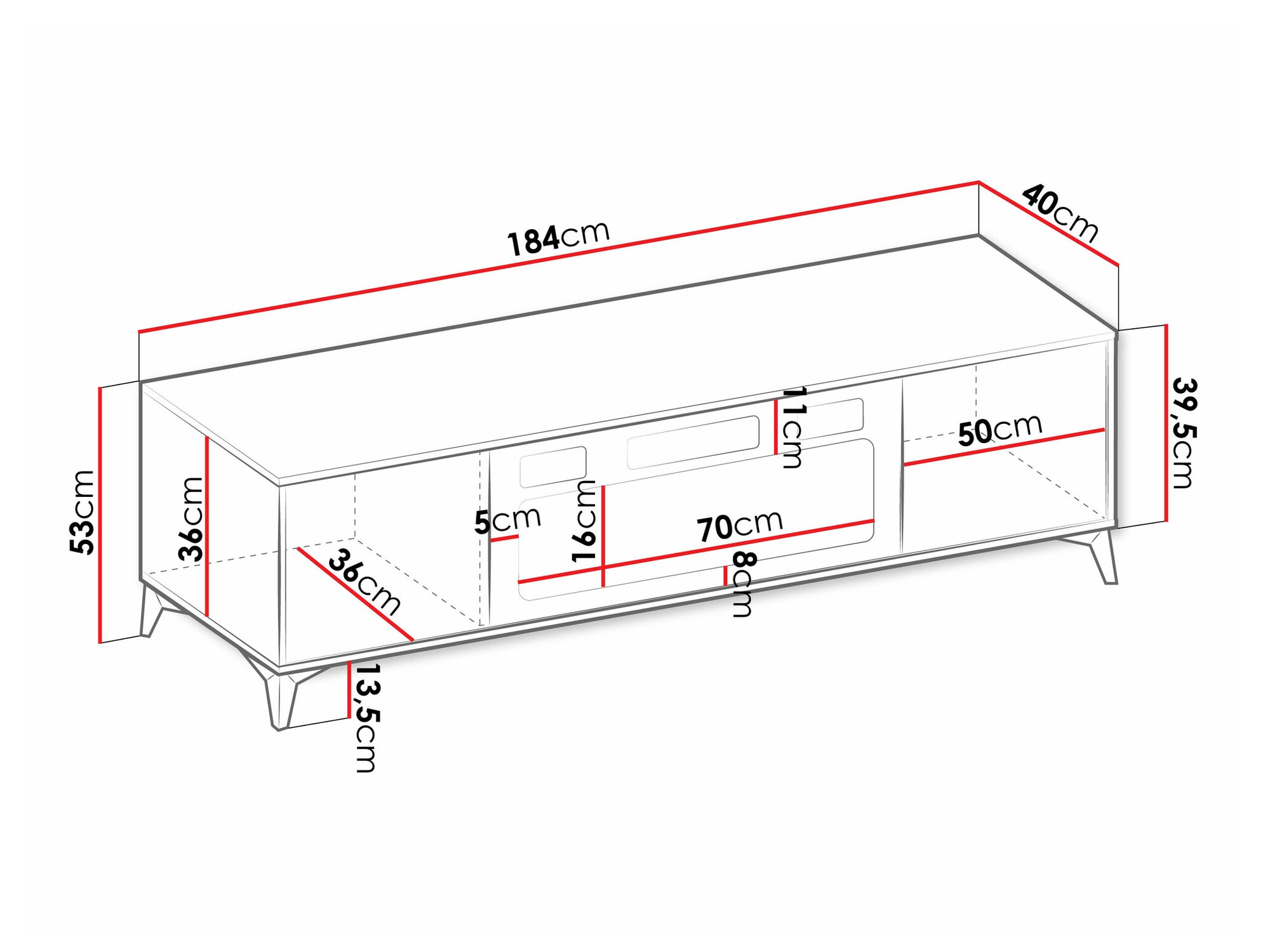 TV staliukas Comfivo Camlue 110