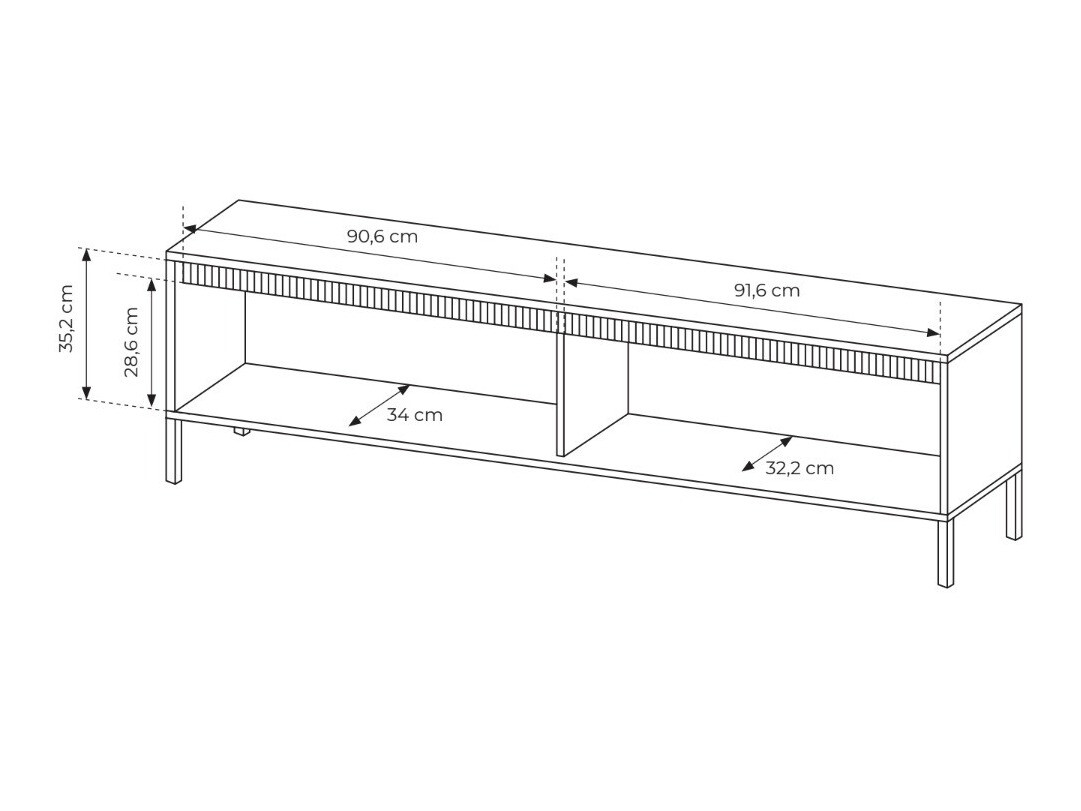 TV staliukas Romfele 104 (Juoda)