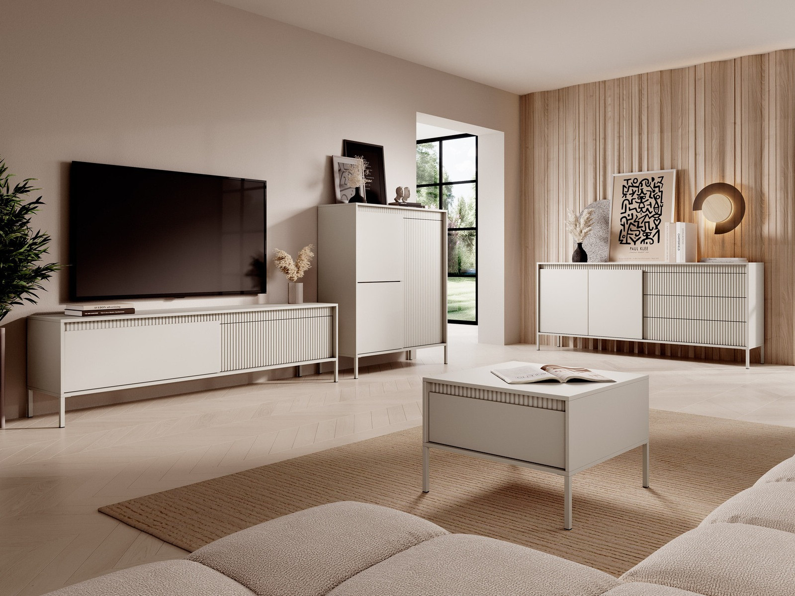 TV staliukas Romfele 104 (Smėlinė)