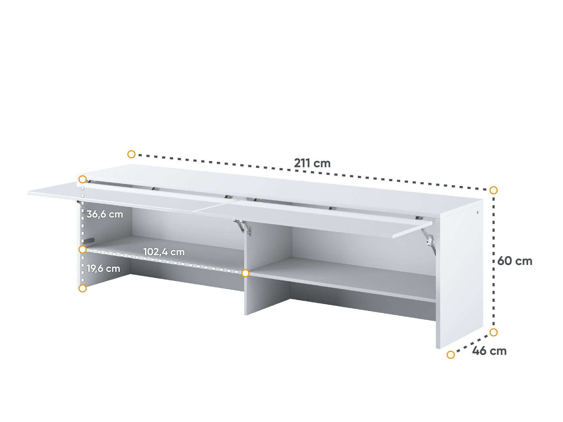 Spintelė Concept Pro Lenart III (Balta + Blizgi balta)