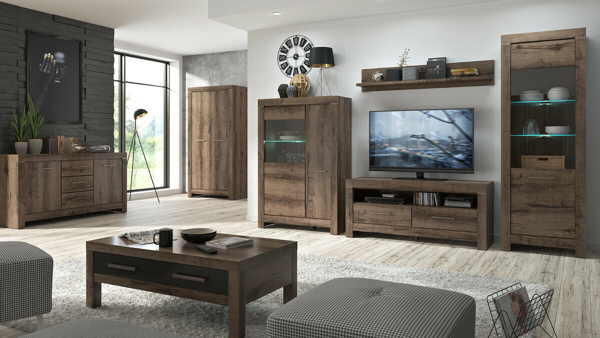 Svetainės komplektas Dunfelu 105 (Monastery ąžuolas)