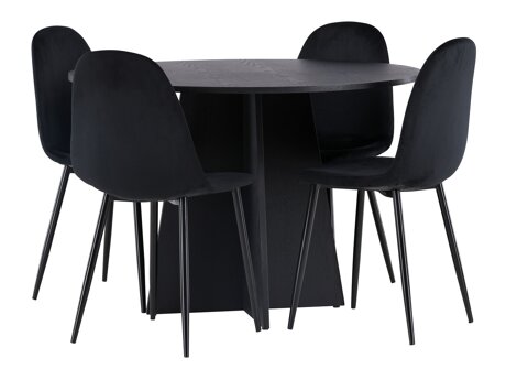 Valgomojo komplektas Dallas 4008 (Juoda)
