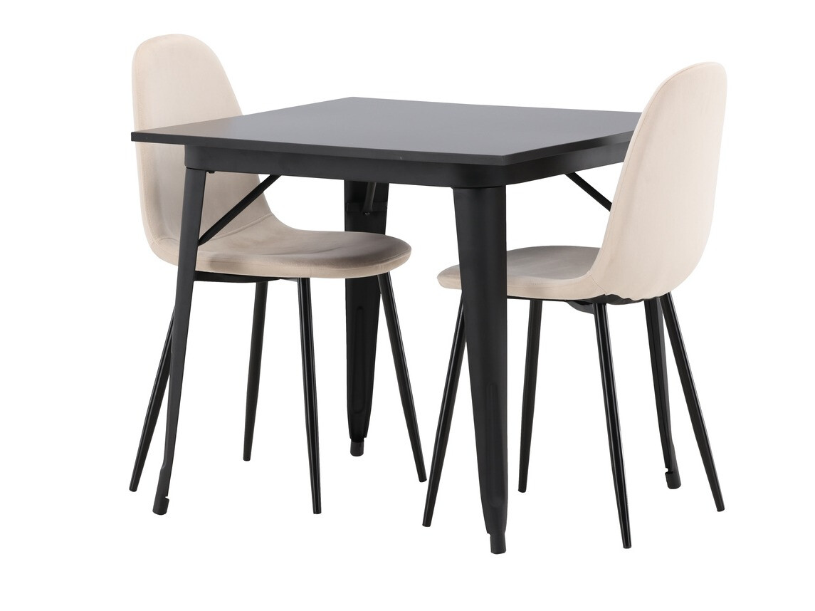 Valgomojo komplektas Dallas 3353 (Juoda + Smėlinė)