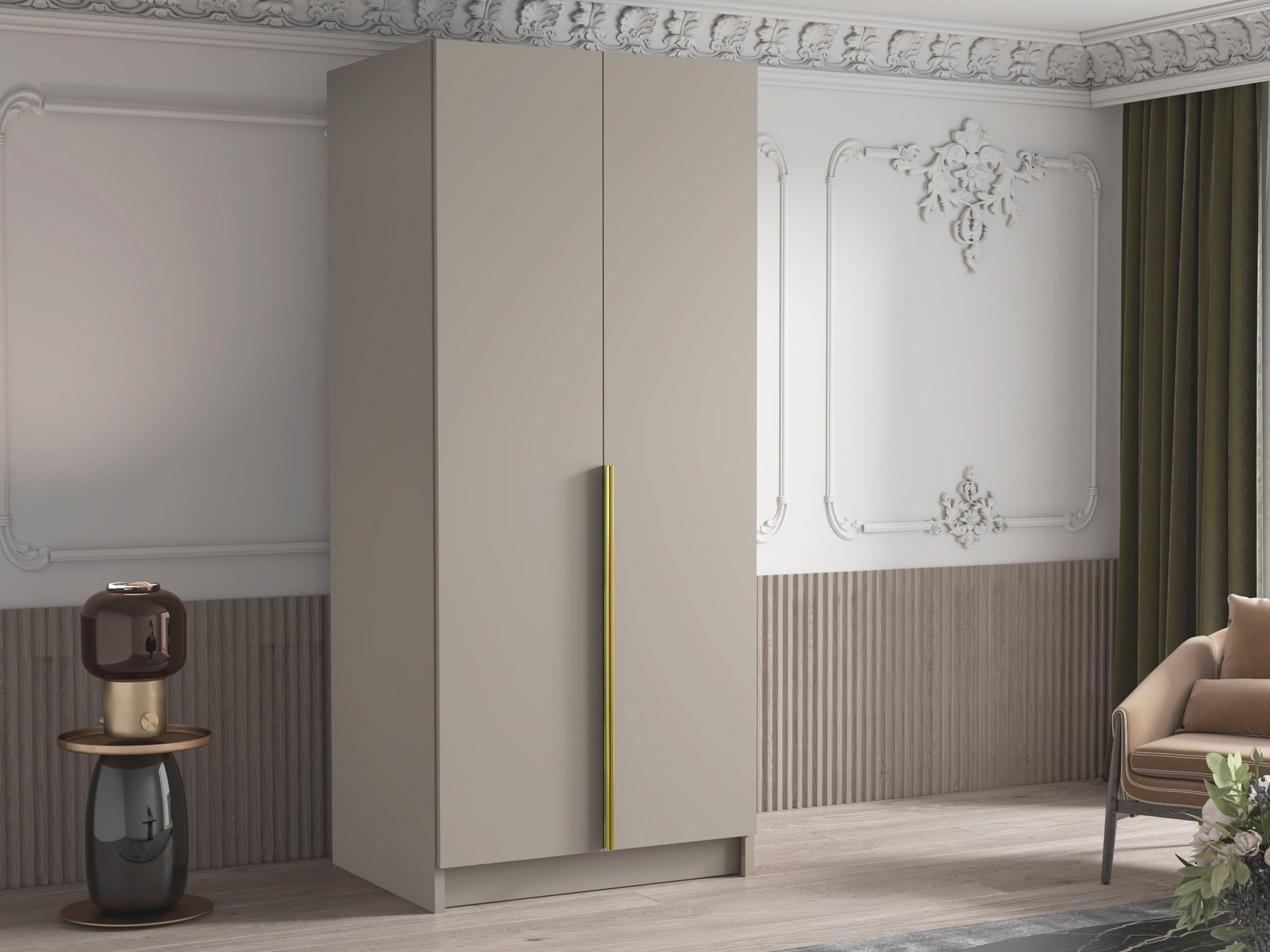 Šviesiai rudos spintos