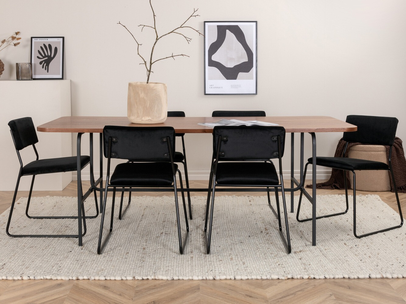 Valgomojo komplektas Dallas 2795 (Juoda)