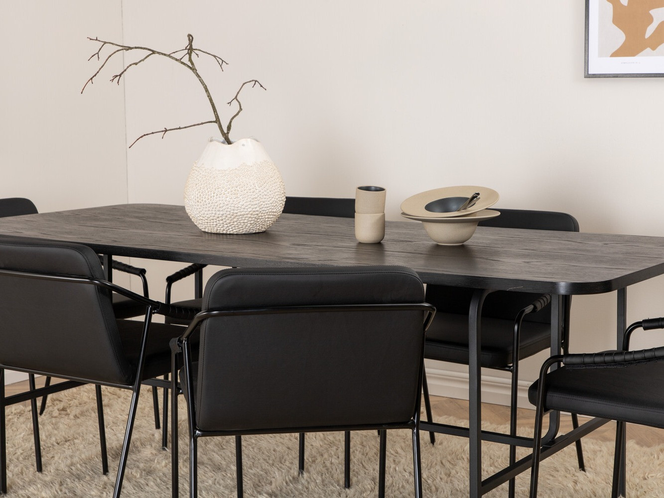 Valgomojo komplektas Dallas 2797 (Juoda)