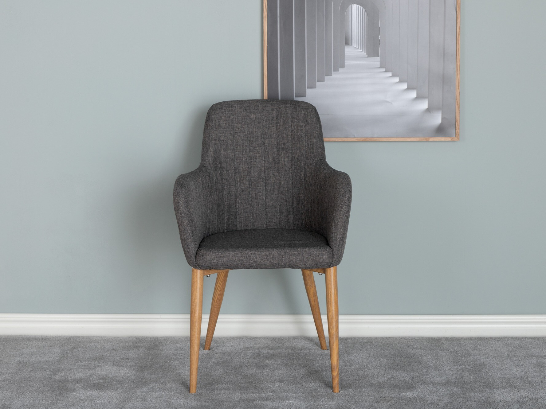 Kėdė Dallas 158 (Tamsi pilka + Ruda)