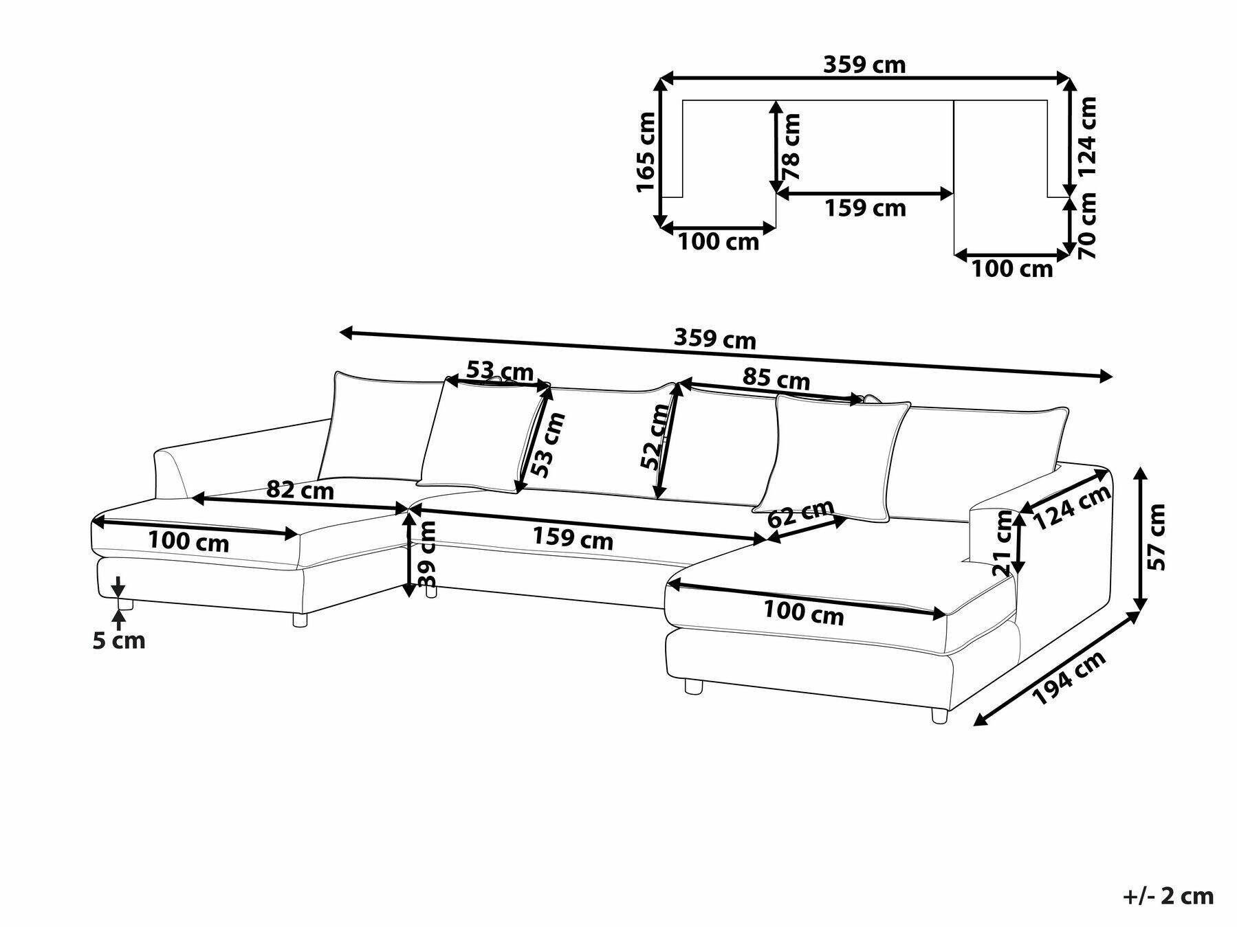 Minkštas kampas Berwyn 1665 (Smėlinė)