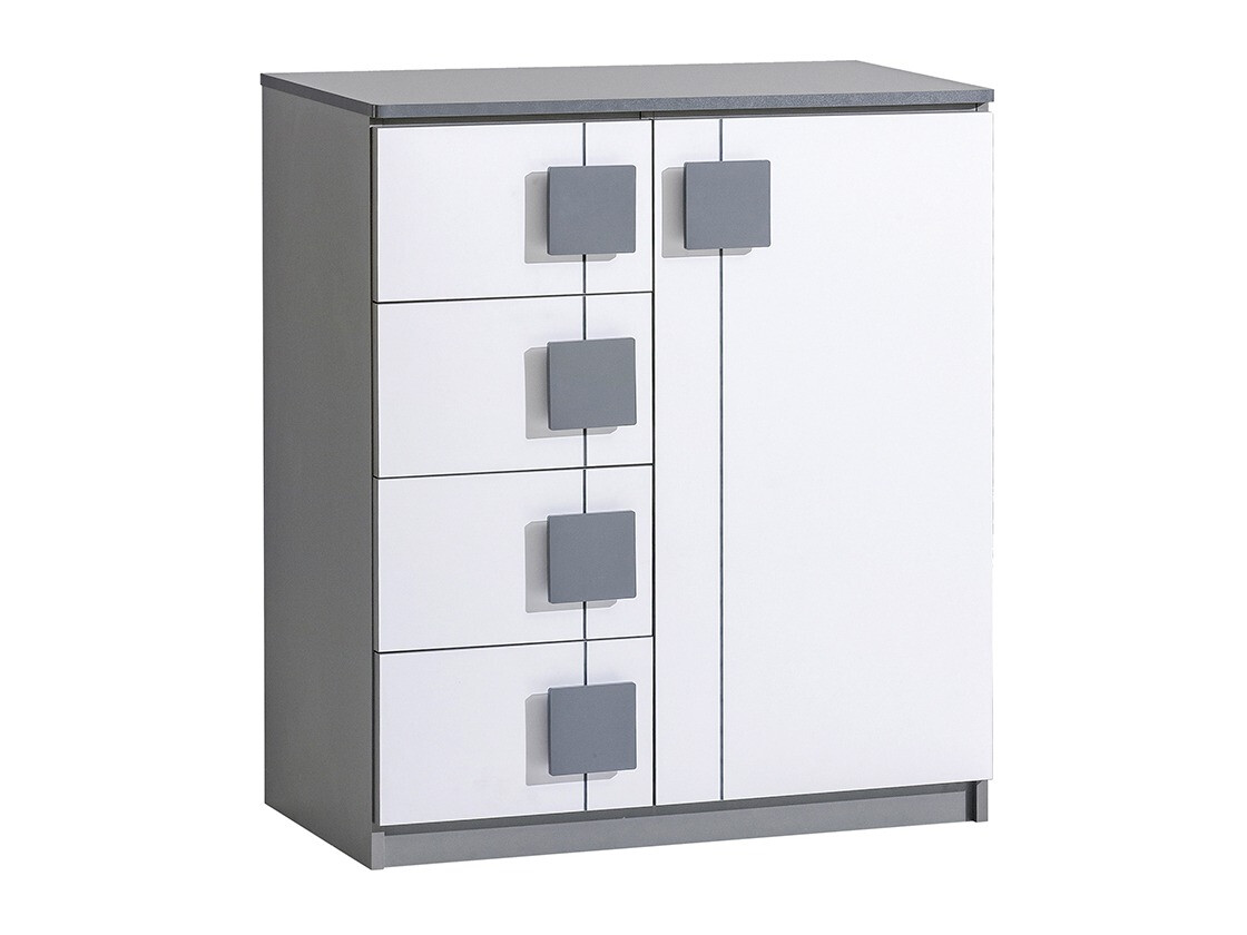 Komoda Elmenou 102 (Balta + Antracitas)