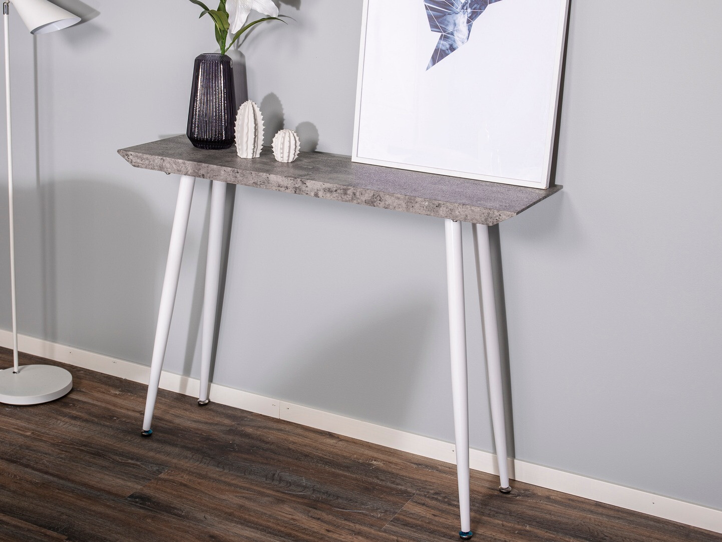 Konsolė Dallas 226 (Betonas + Balta)