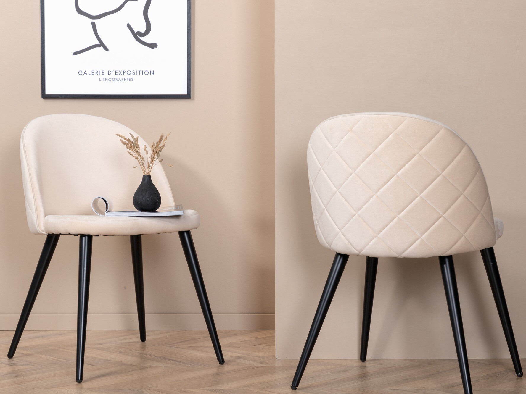 Kėdė Dallas 2640 (Kreminė + Juoda)