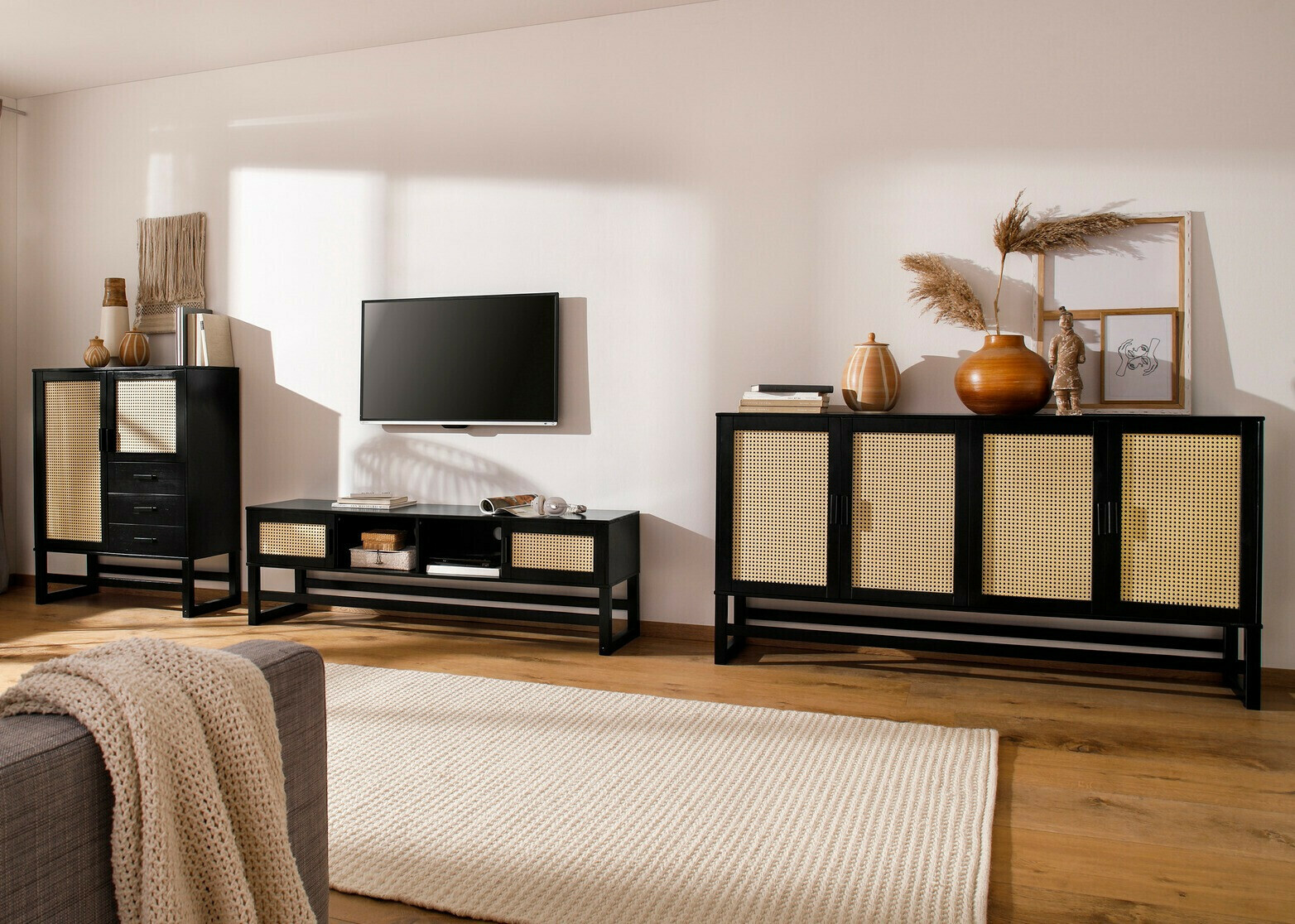 Komoda Nucalu 104 (Juoda + Šviesi ruda)