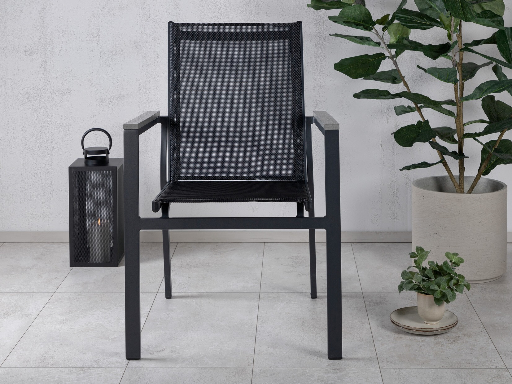 Lauko kėdė Dallas 2775 (Juoda + Pilka)