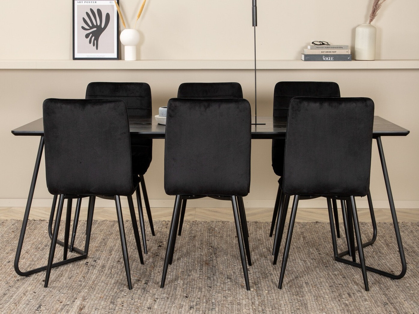 Valgomojo komplektas Dallas 2721 (Juoda)