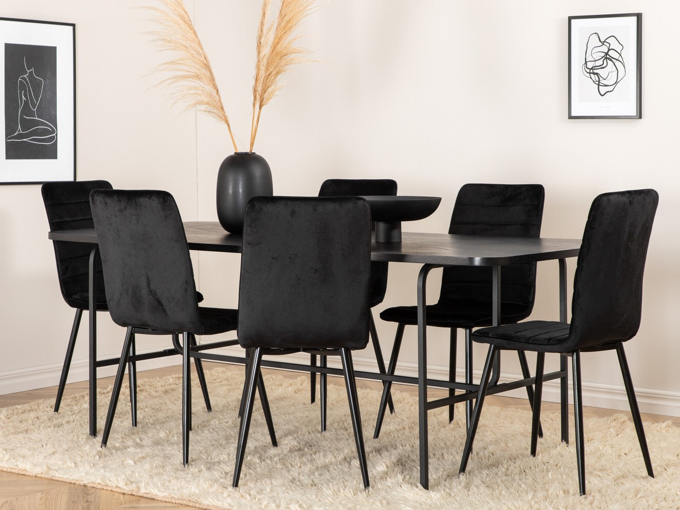 Valgomojo komplektas Dallas 2768 (Juoda)