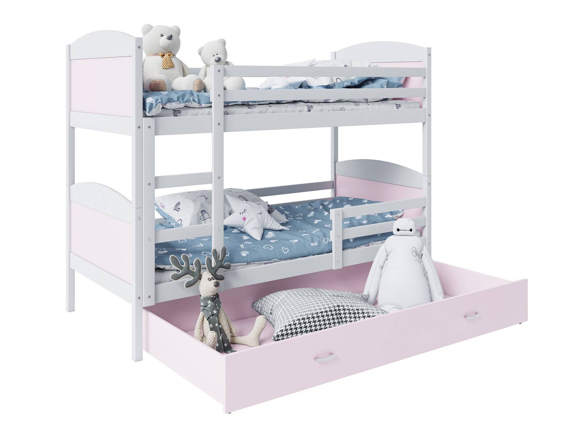 Dviaukštė lova Aurora 101 (Balta)