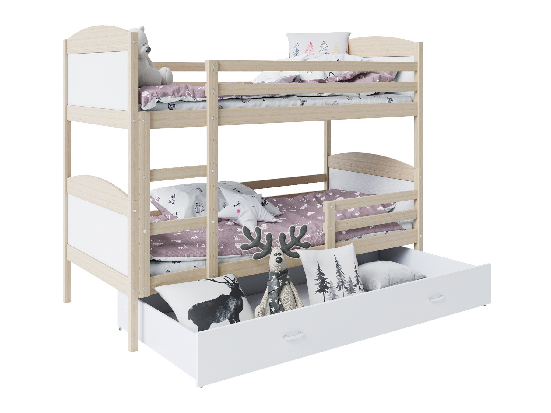 Dviaukštė lova Aurora 102 (Pušis)