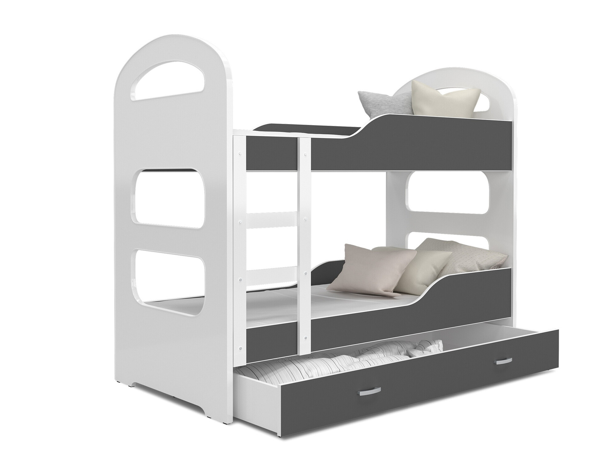 Dviaukštė lova Aurora 115 (Pilka)