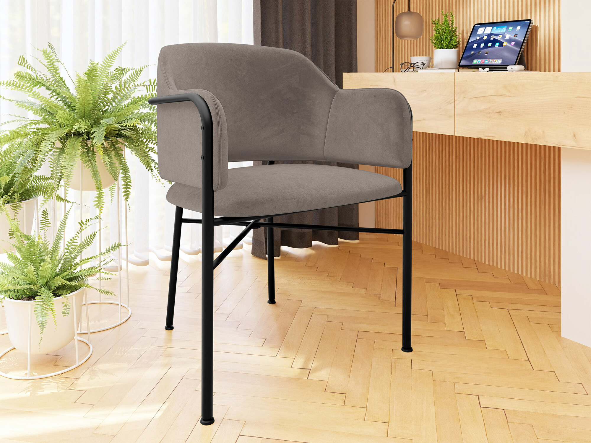 Kėdė Jackson 113 (Juoda + Magic Velvet 2209)