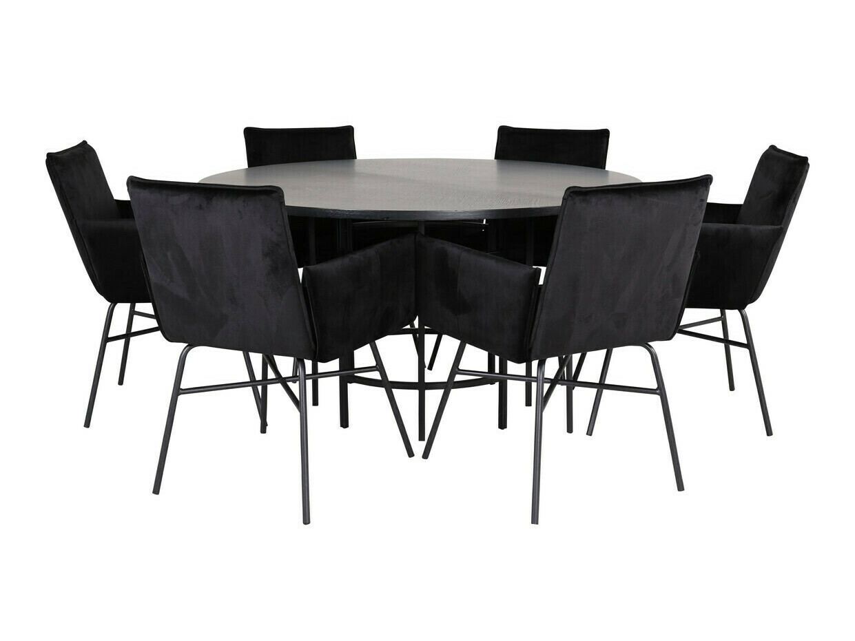 Valgomojo komplektas Dallas 2391 (Juoda)