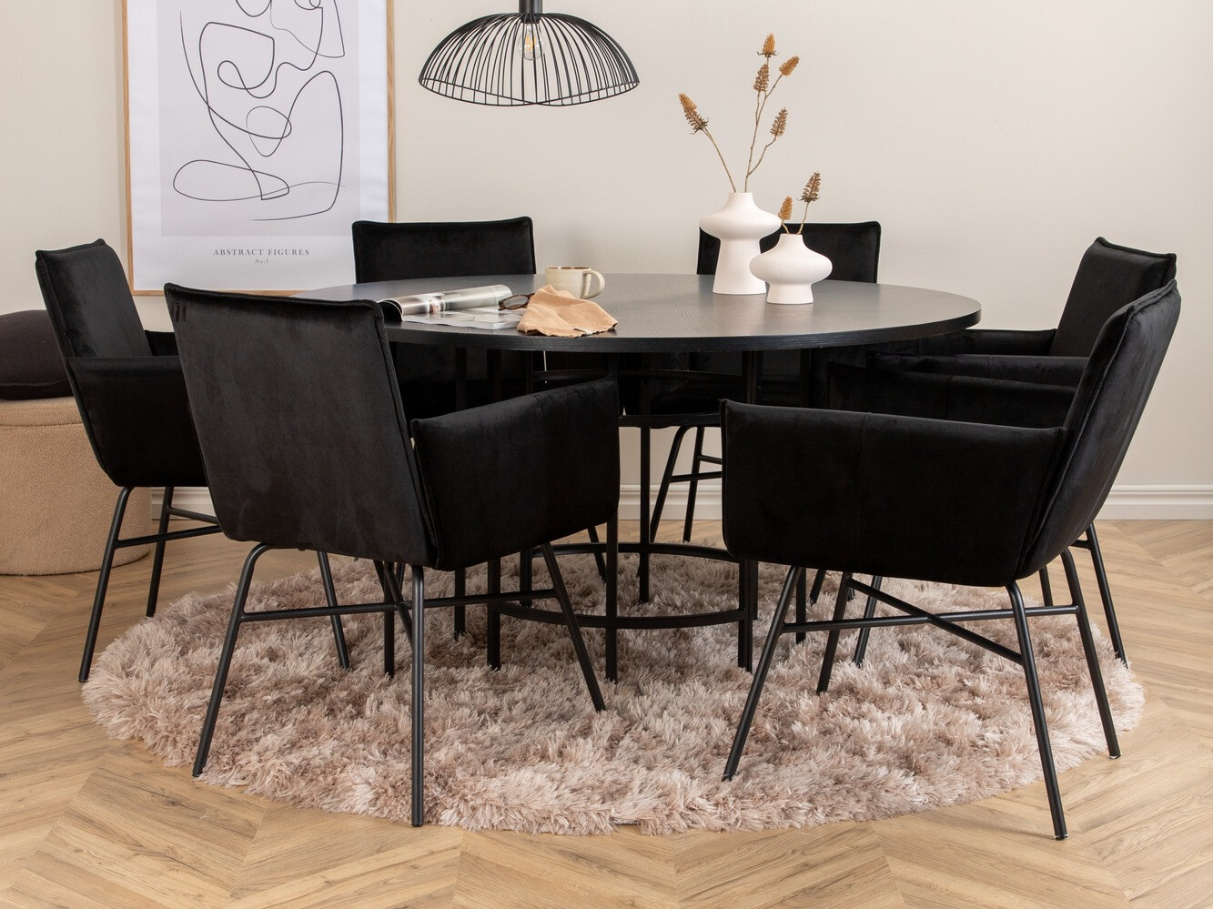 Valgomojo komplektas Dallas 2391 (Juoda)