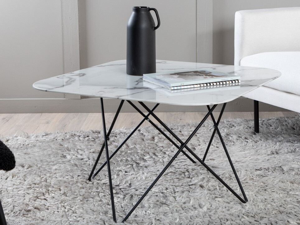 Žurnalinis staliukas Dallas 1723 (Balta + Juoda)