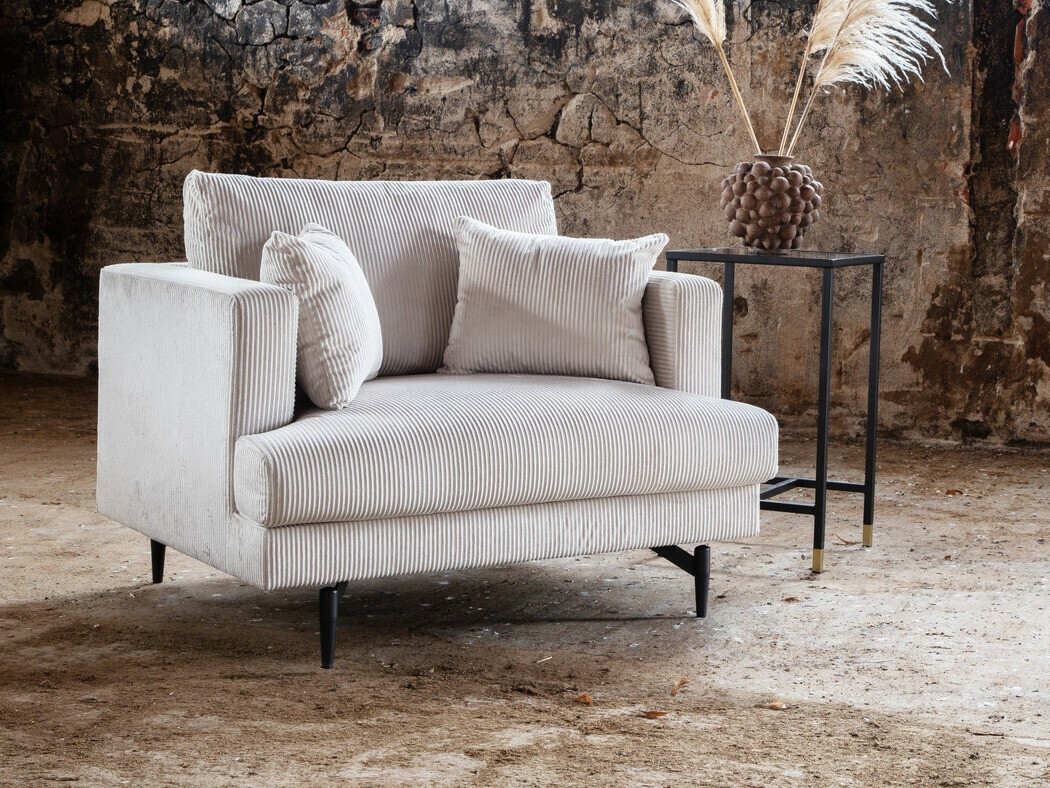 Fotelis Dallas 1703 (Smėlinė + Juoda)