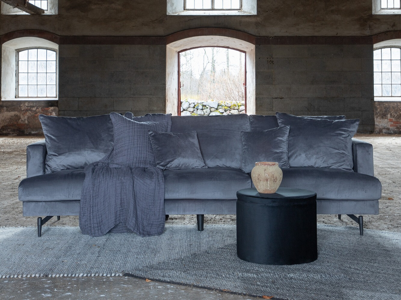 Sofa Dallas 1699 (Tamsi pilka)