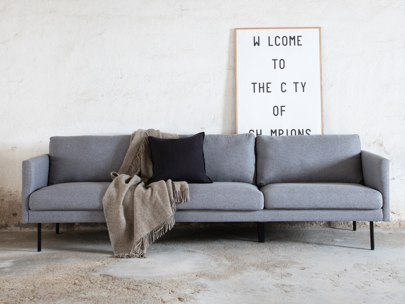 Sofa Fercame 103 (Pilka + Juoda)