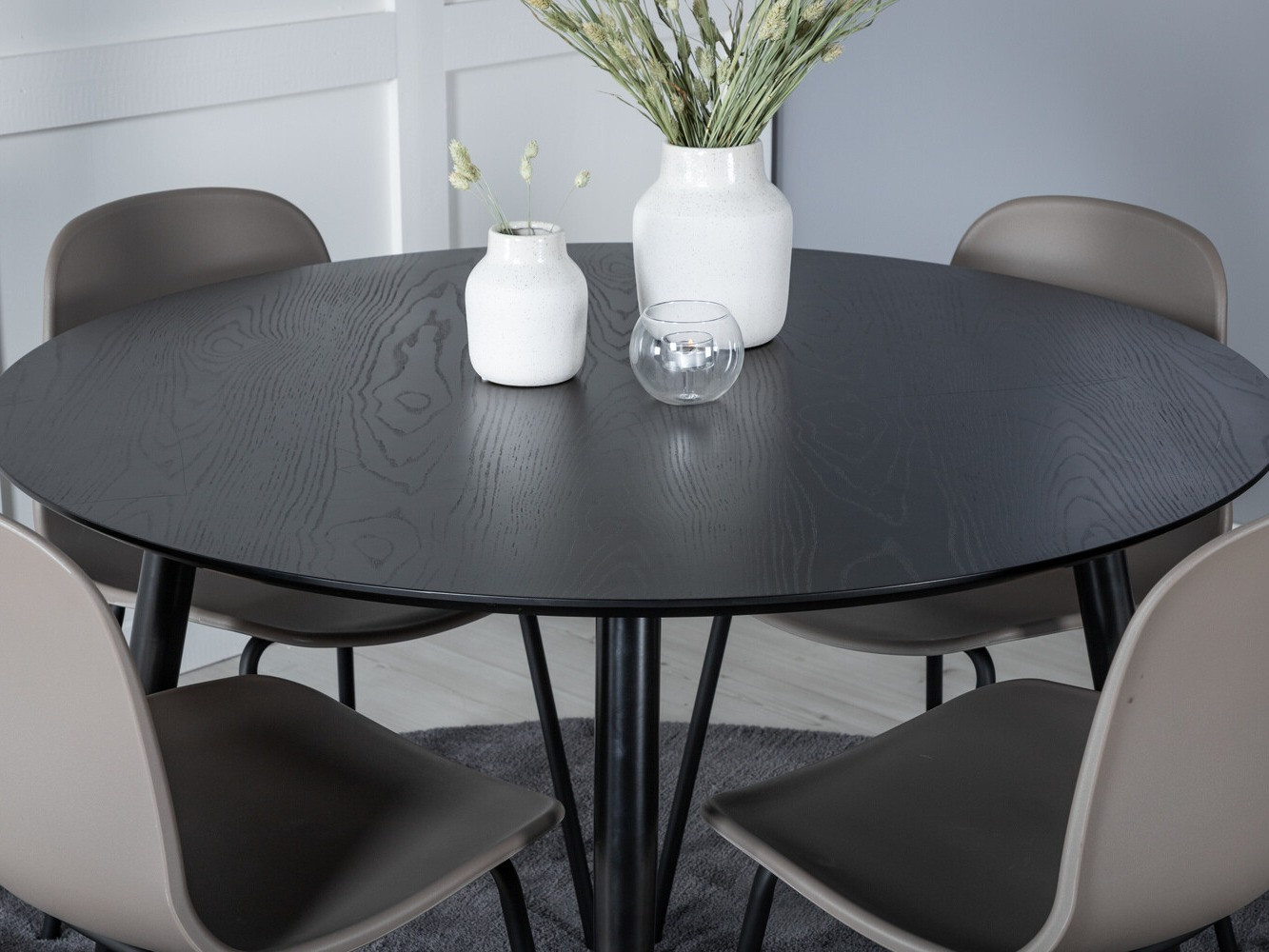 Valgomojo komplektas Dallas 1622 (Chaki + Juoda)