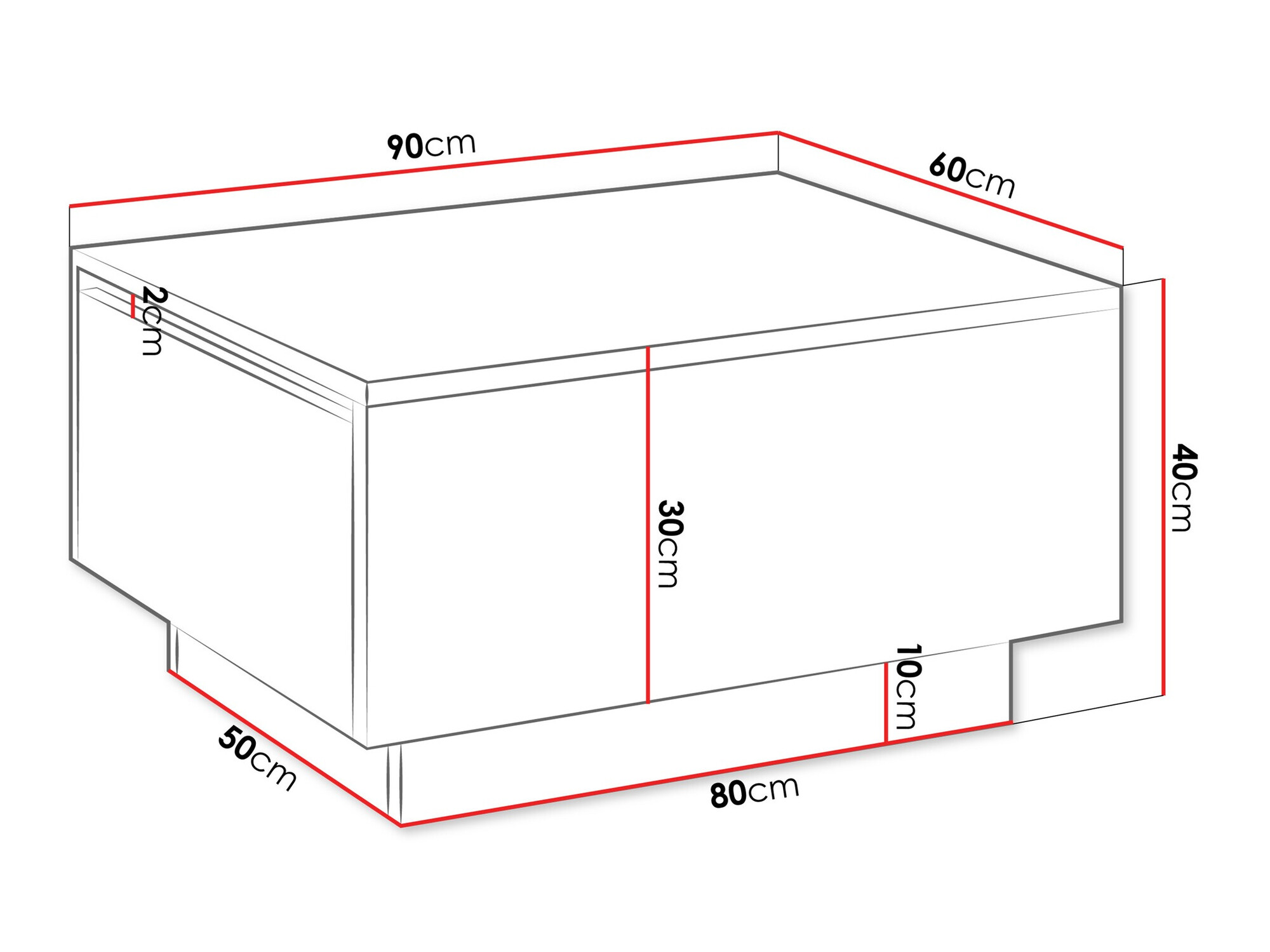 Žurnalinis staliukas Goodyear 134 (Baltas marmuras)