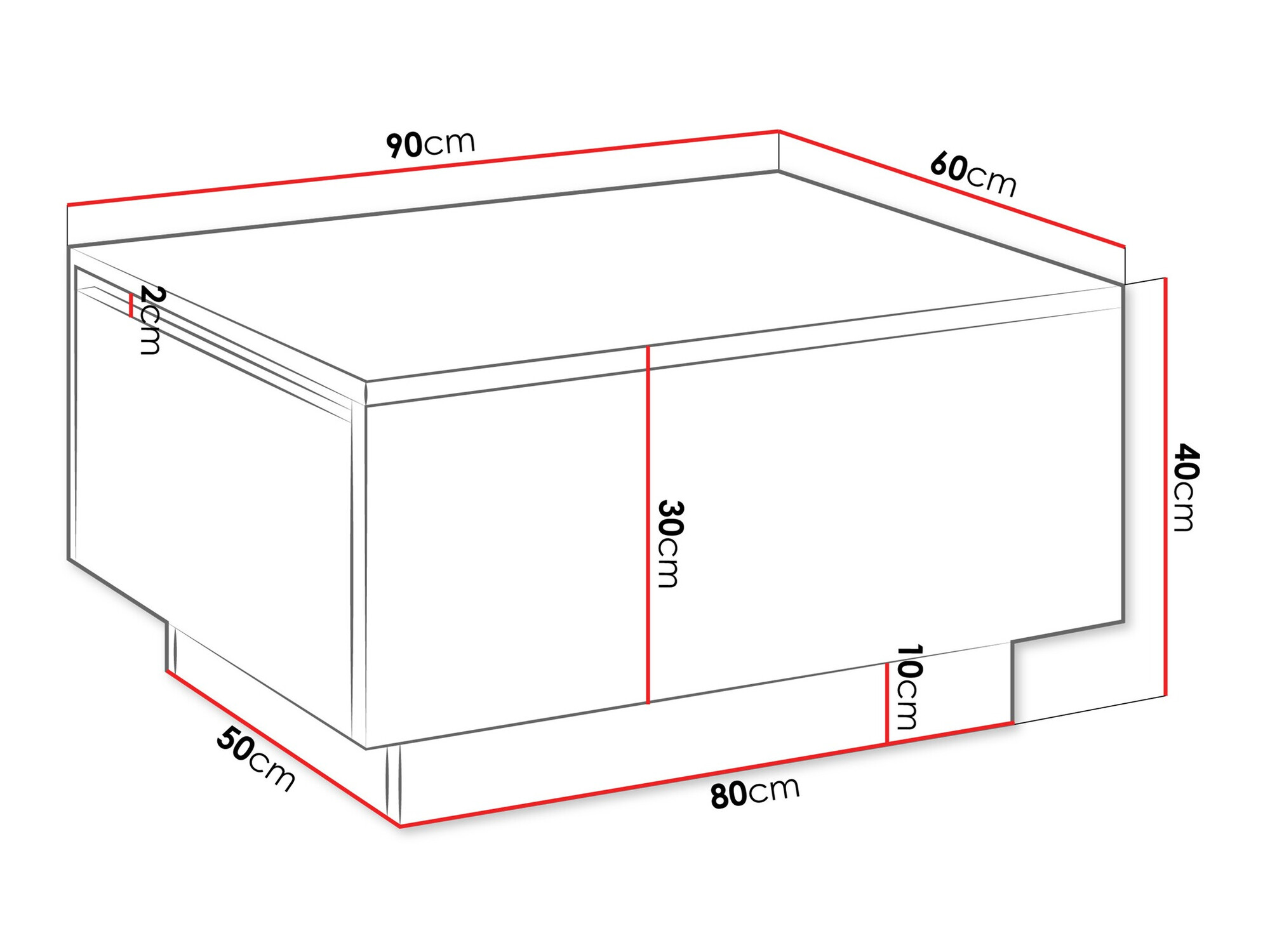 Žurnalinis staliukas Goodyear 134 (Juodas marmuras)
