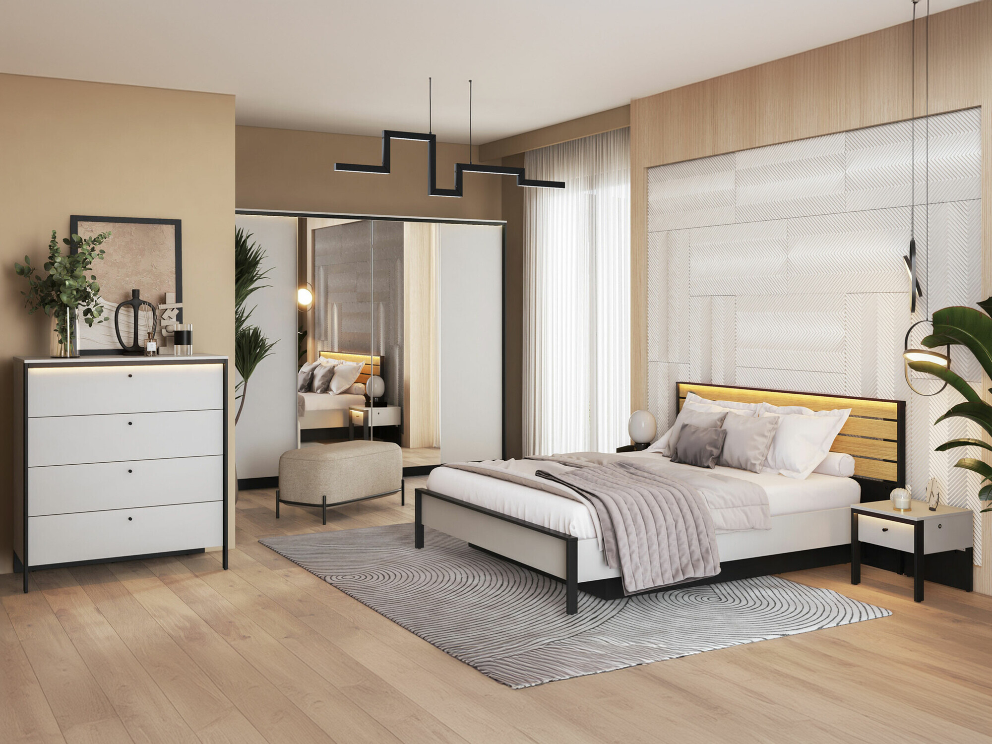 Miegamojo komplektas Almela 105 (Yra)