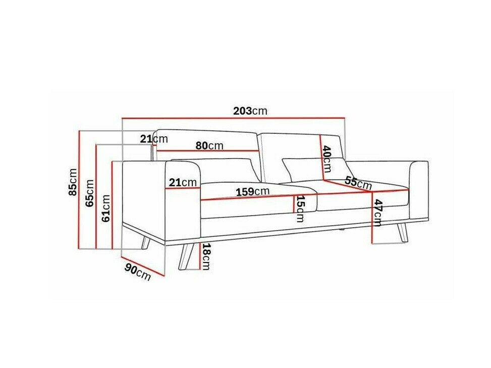 Sofa Floromo 108 (Fjord 79)