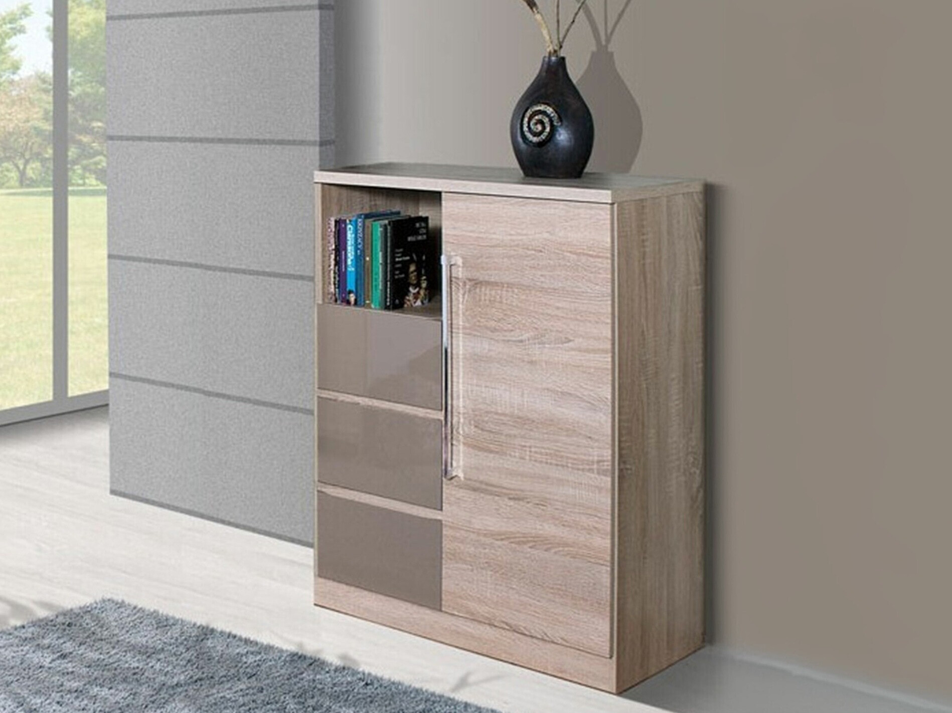 Komoda Reno 107 (Sonomos ąžuolas + Kapučino)