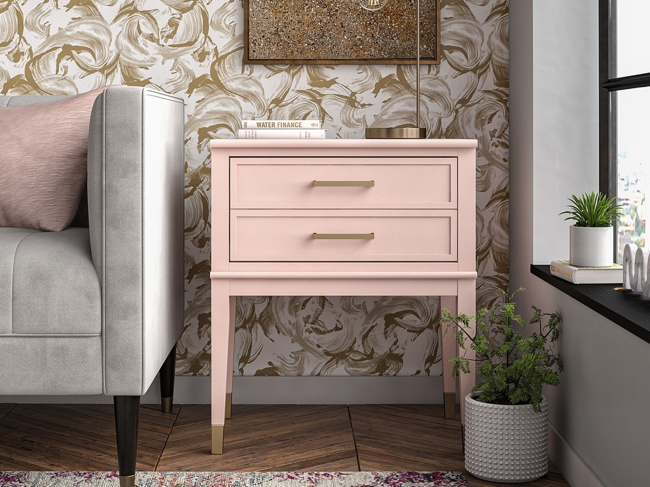 Naktinis staliukas CosmoLiving by Cosmopolitan Belromu 104 (Rožinė)