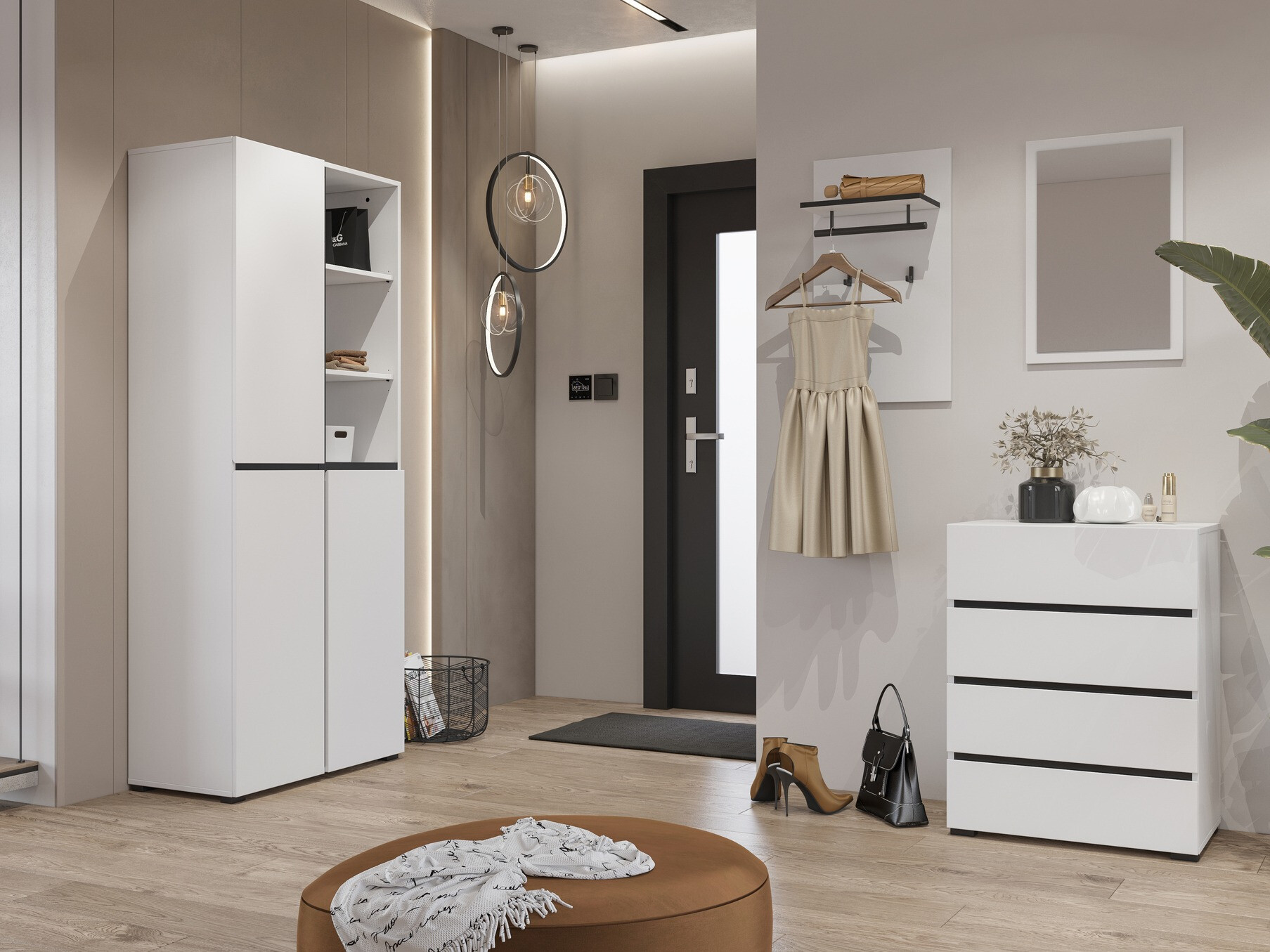 Prieškambario komplektas Alfere 113 (Balta)