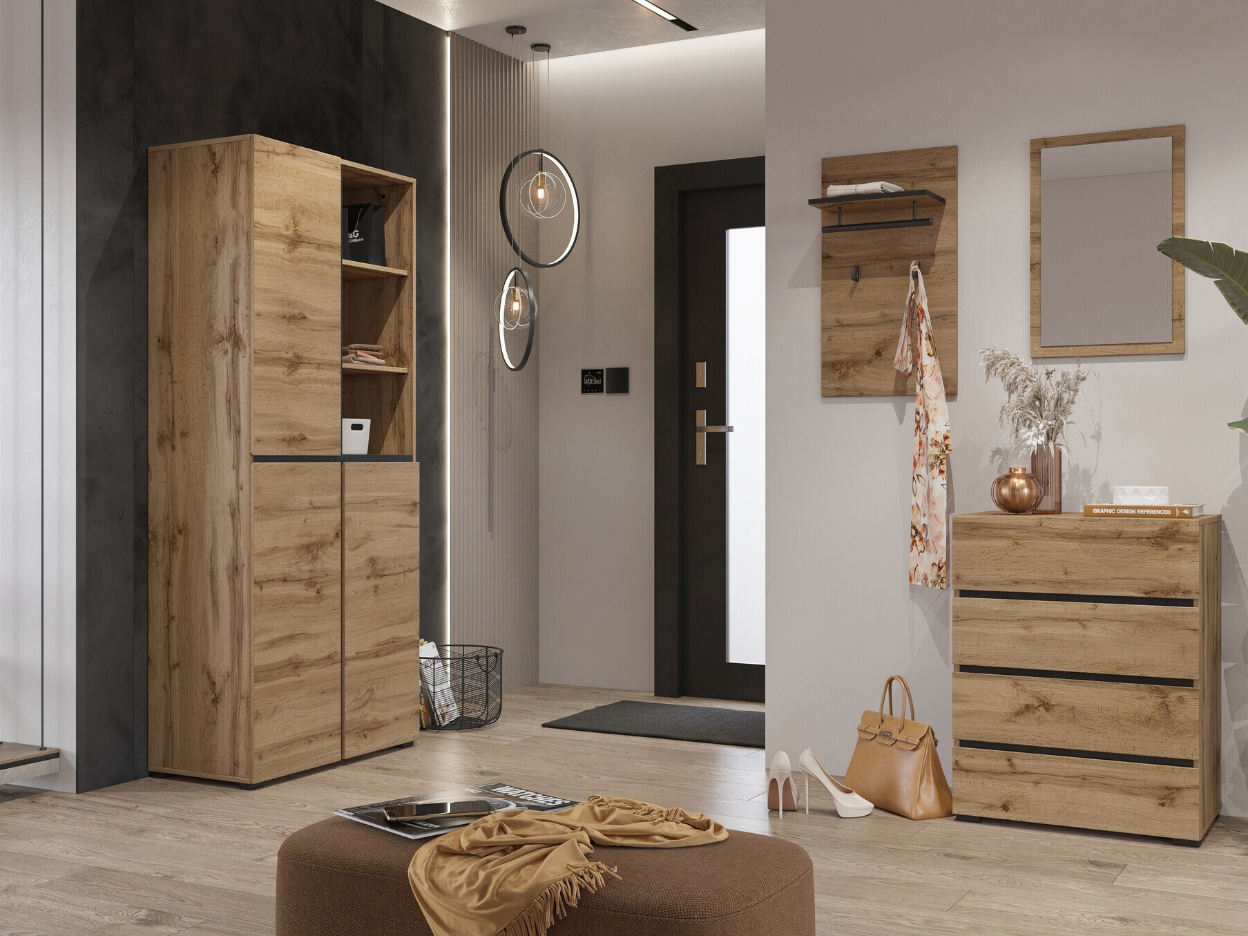 Prieškambario komplektas Alfere 113 (Votan ąžuolas)