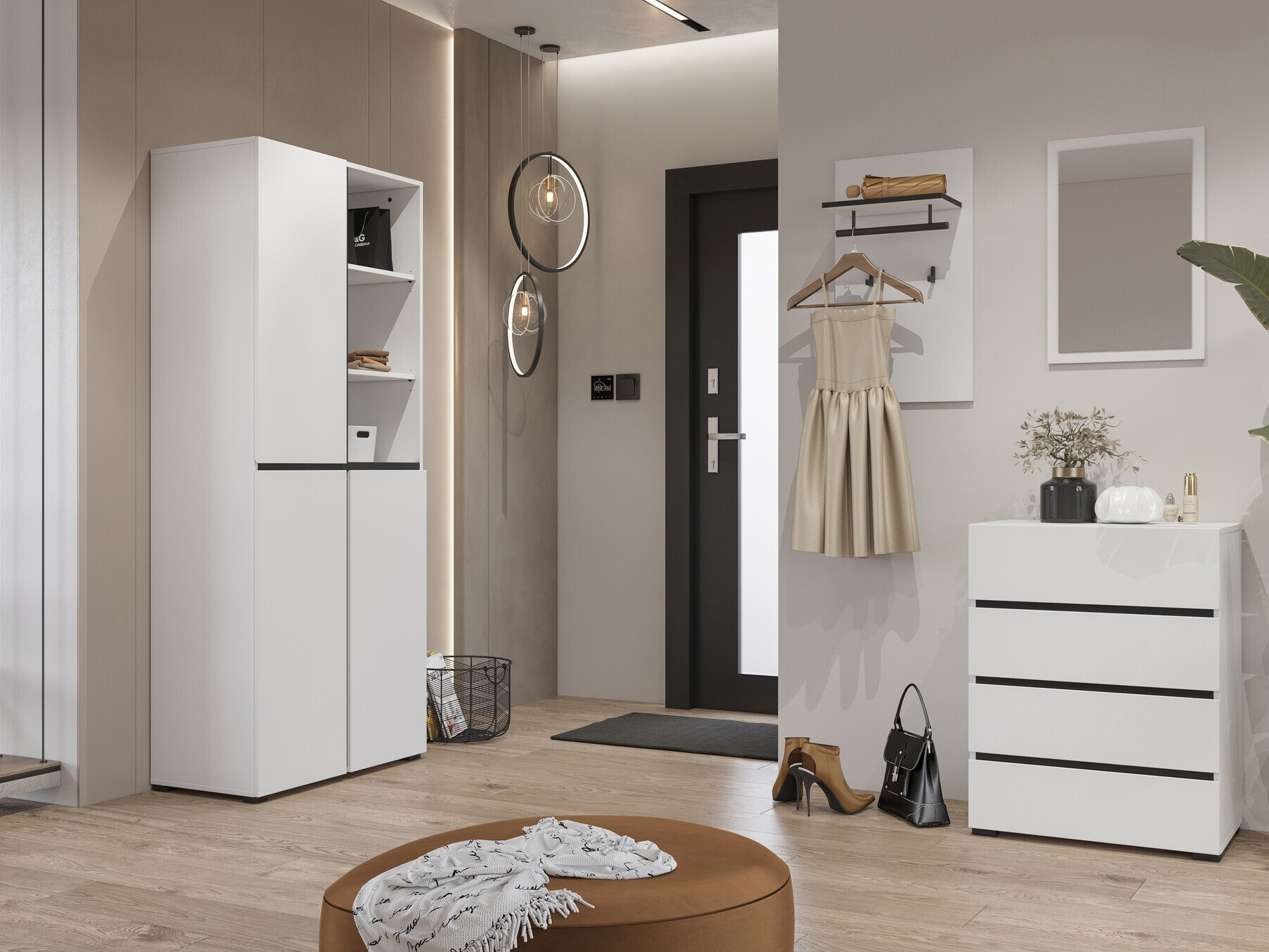 Veidrodis Alfere 115 (Balta)