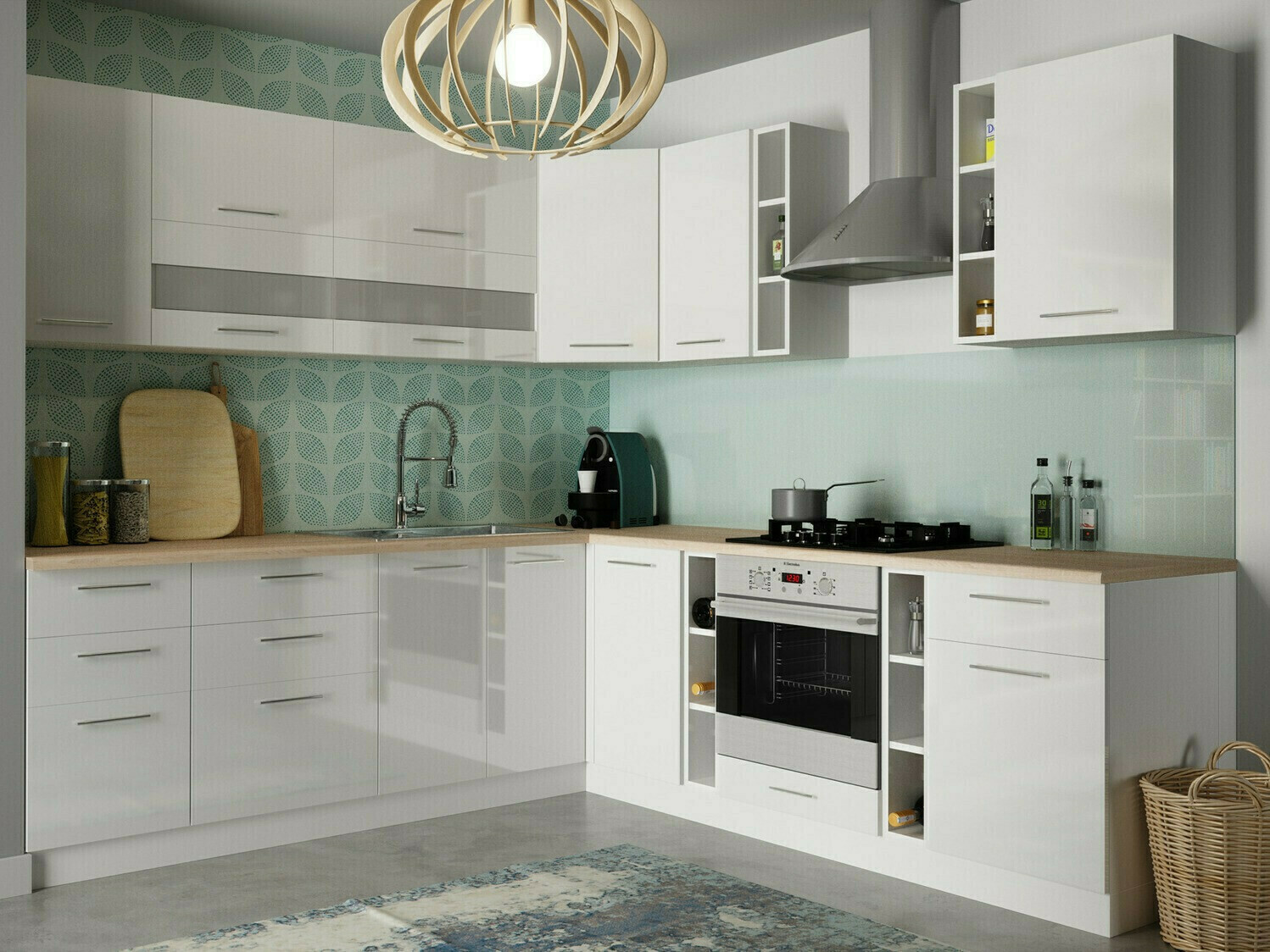 Modulinė pakabinama spintelė Tiffa White 100