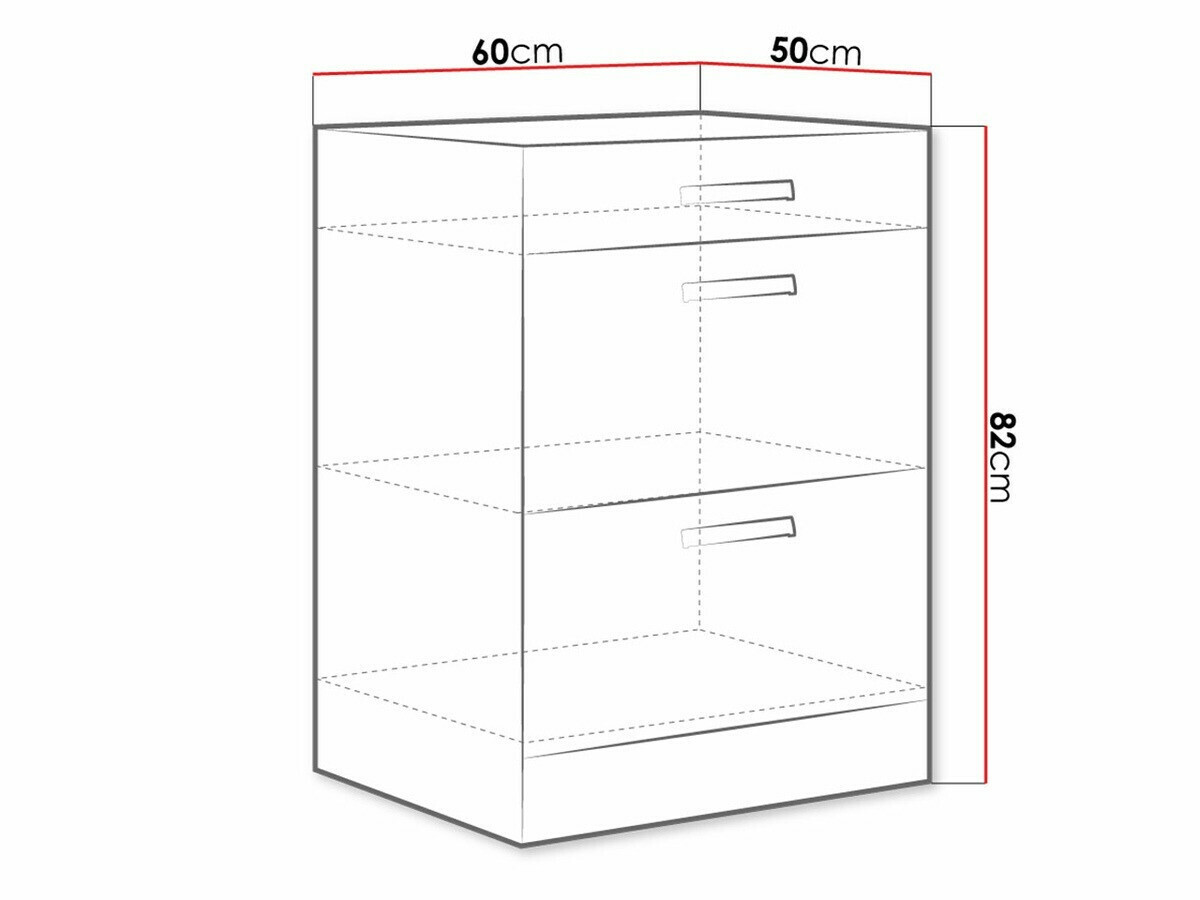 Modulinė spintelė su stalčiais Multi Grey 105