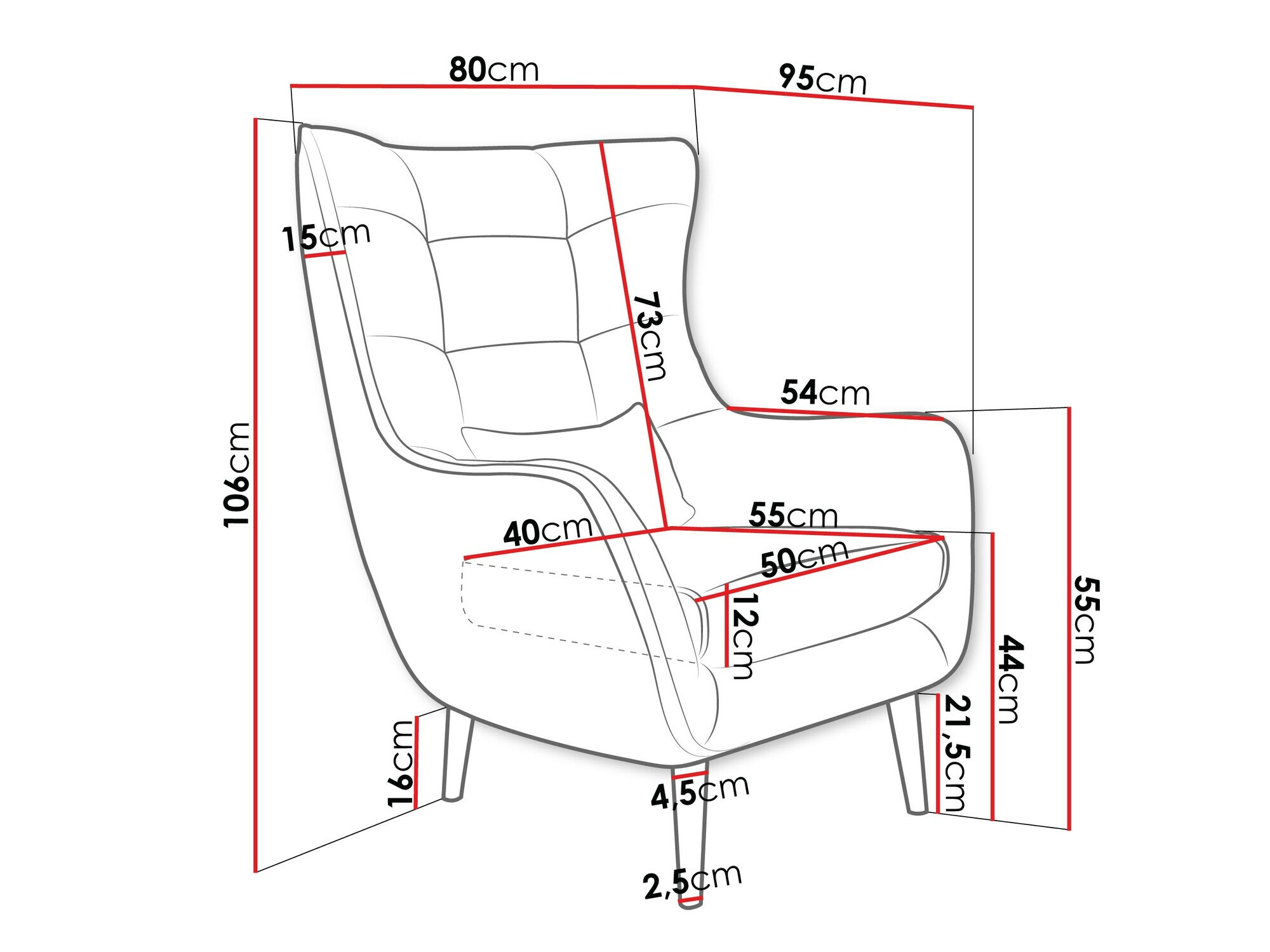 Fotelis Comfivo Ulmus III (Poso 100)